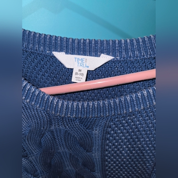 💋5/20 Time and Tru Women’s Bubble Stitch Pullover Sweater medium - Picture 3 of 4